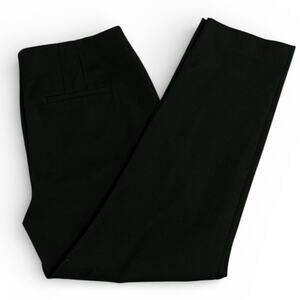 Talbots Women's Dress Pants 10 Petite Black Straight Leg Mid-Rise Slacks Career